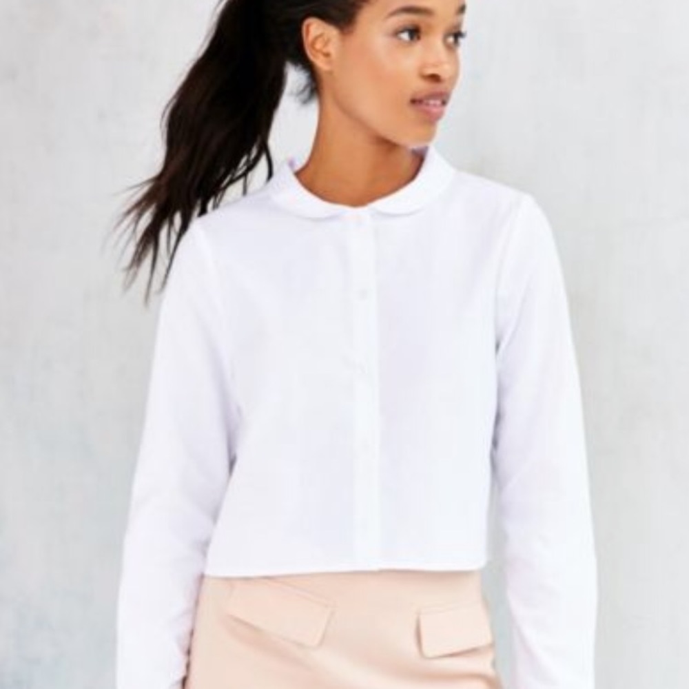 Peter Pan Collar Button Down Shirt